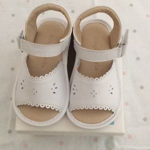 Elephantito white leather girls sandal.